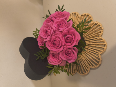 Rose Heart Box - An elegant rose arrangement in a heart shaped box, the perfect twist to any gift.